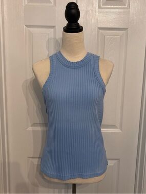 FP Movement by Free People Light Blue Ribbed Tank